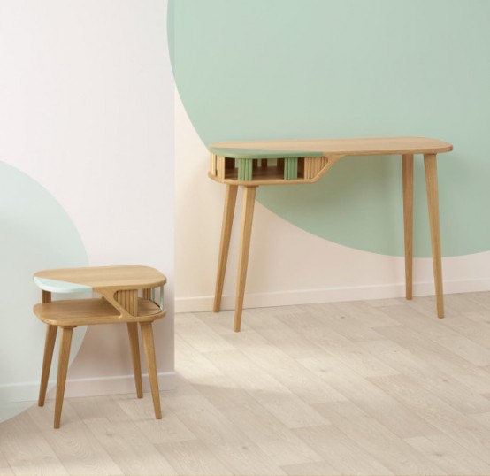 Adjustable Latitude Furniture With Pastel Compartments
