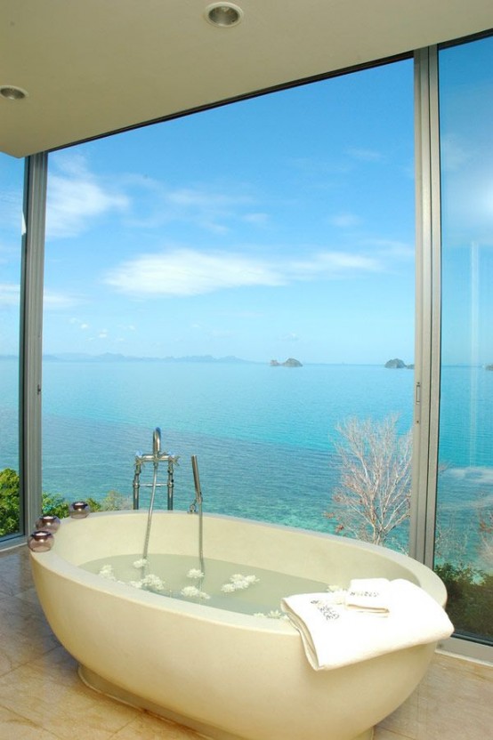 Adorable Bathroom Designs With View