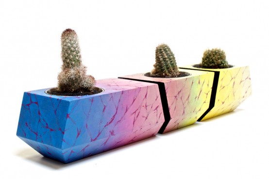 Adorable Boxcar One Planters Decorated By Artists