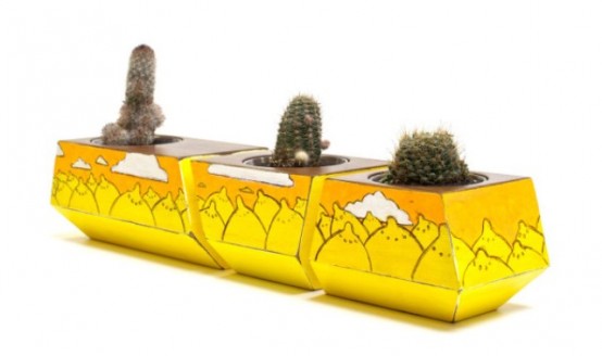 Adorable Boxcar One Planters Decorated By Artists