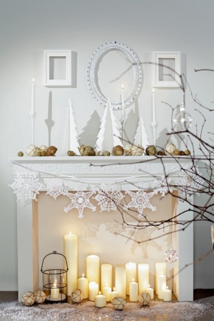 47 Adorable Fireplace Candle Displays For Any Interior