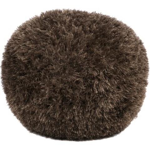 a fluffy brown faux fur ottoman or pouf like this one will be a nice addition to make interiors to cozy them up