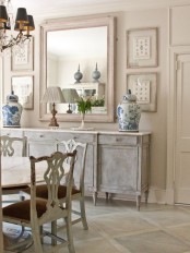 a whitewashed vintage credenza is a beautiful idea for a vintage or shabby chic dining room and it looks amazing