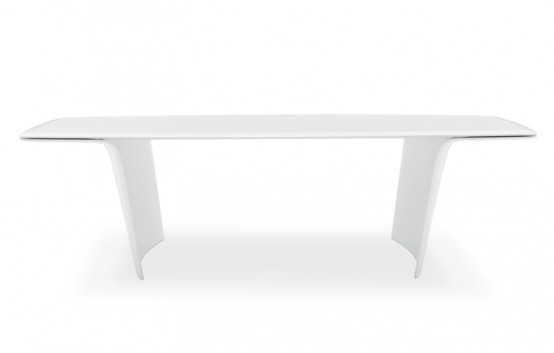 White Mat Table That Seems To Float On Air – Air by Poliform