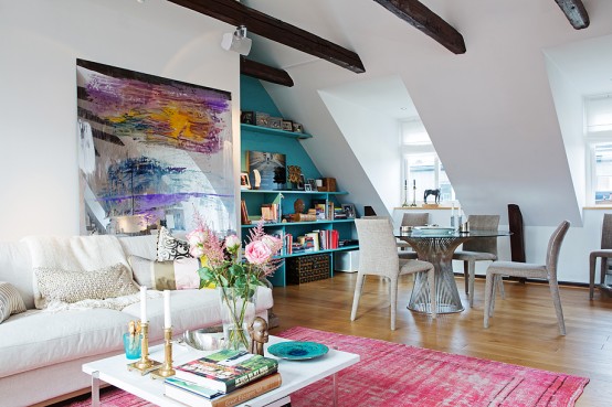 Airy And Eclectic Stockholm Attic Apartment