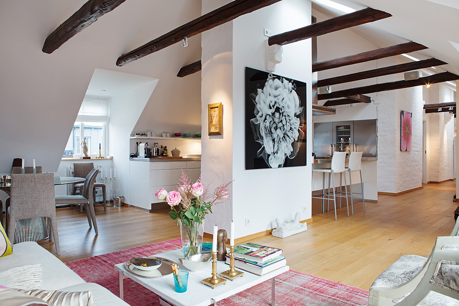 Airy And Eclectic Stockholm Attic Apartment