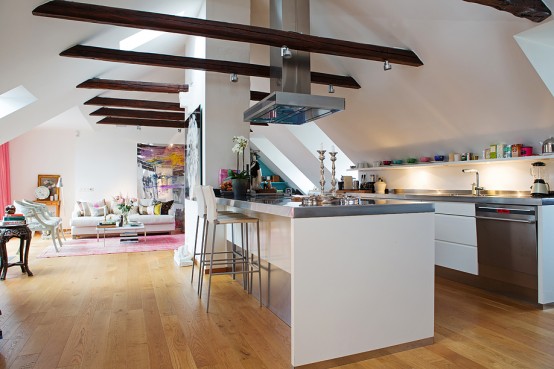 Airy And Eclectic Stockholm Attic Apartment