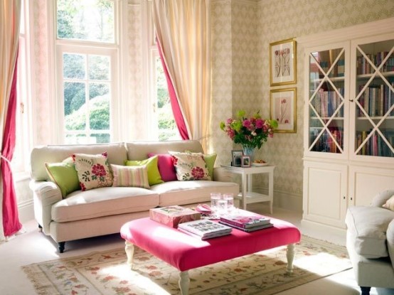 Airy And Elegant Feminine Living Rooms