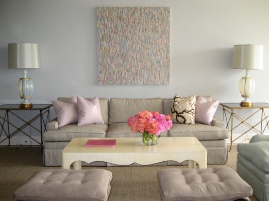 Airy And Elegant Feminine Living Rooms
