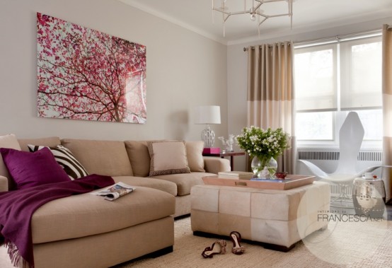 Airy And Elegant Feminine Living Rooms