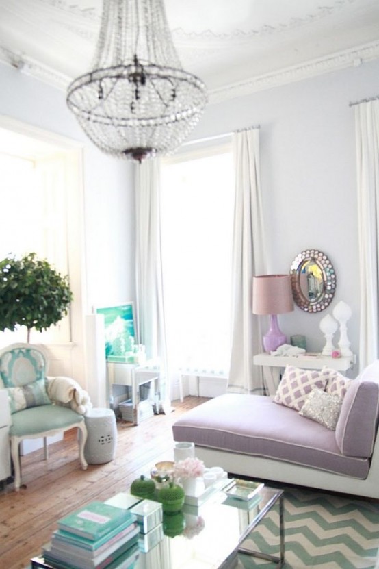 Airy And Elegant Feminine Living Rooms