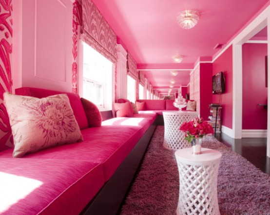 All-Pink Living Room