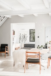 All White Mid Century Modern Home With A Scandi Feel