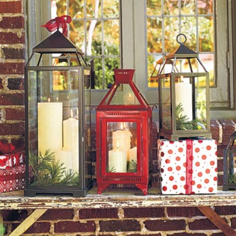 outdoor christmas lantern decorations