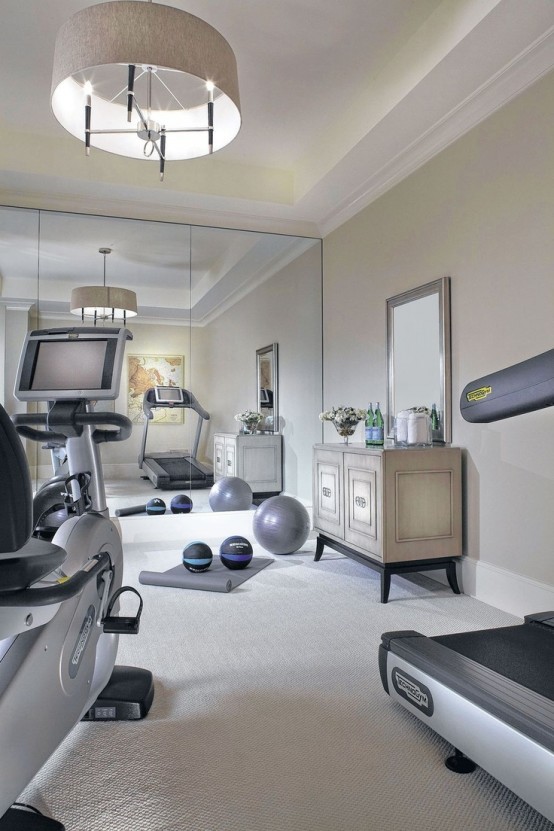 58 Well Equipped Home Gym Design Ideas - DigsDigs