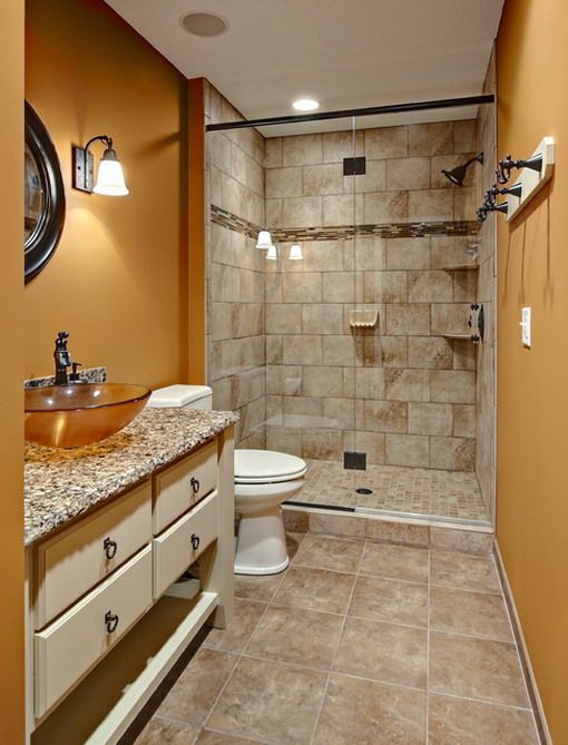 amber modern bathroom decor
