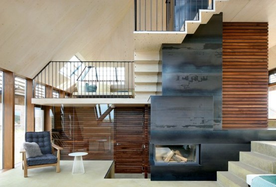Angular Beach Home That Blends In With The Dunes