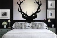 antler art masculine headboard