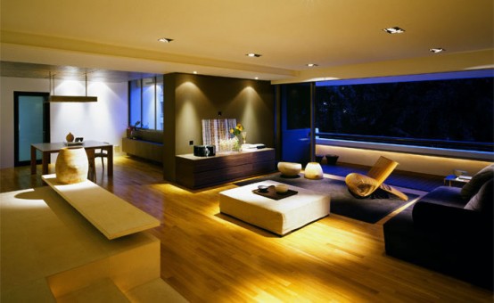 Apartment Interior With Large Living Room