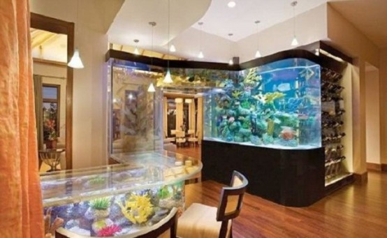 55 Original Aquariums In Home  Interiors DigsDigs