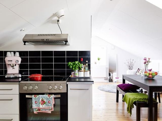 Attic Scandinavian Apartment With Bright Accents