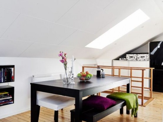 Attic Scandinavian Apartment With Bright Accents