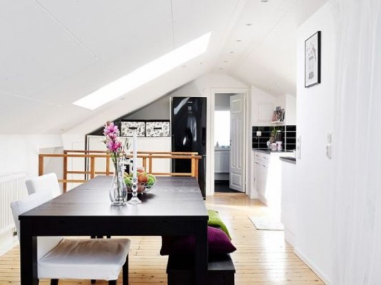 Attic Scandinavian Apartment With Bright Accents