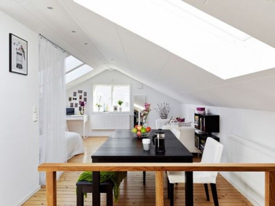 Attic Scandinavian Apartment With Bright Accents
