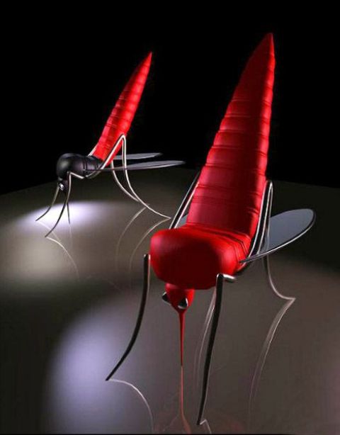 unique red and black mosquito-shaped chairs are amazing for making a bold statement and impressing anyone, they won't be a fit for every interior but will produce a wow effect