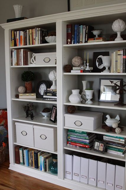 Crown moldings will change the look of a IKEA Billy bookcase to be more expensive.