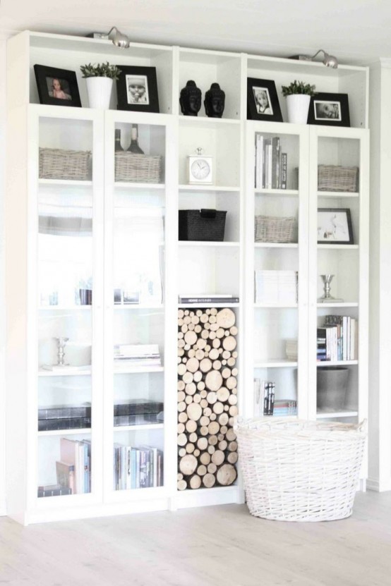 45 Awesome Ikea Billy Bookcases Ideas, Ikea Billy Bookshelves With Glass Doors