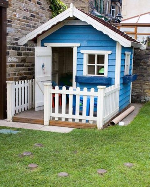 awesome outdoor kids playhouses to build this summer 30