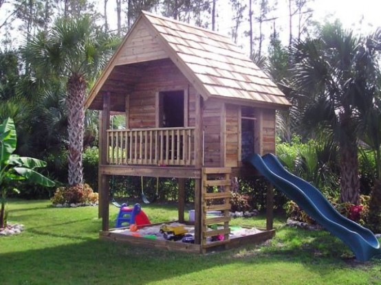 Awesome Outdoor Kids Playhouses To Build This Summer