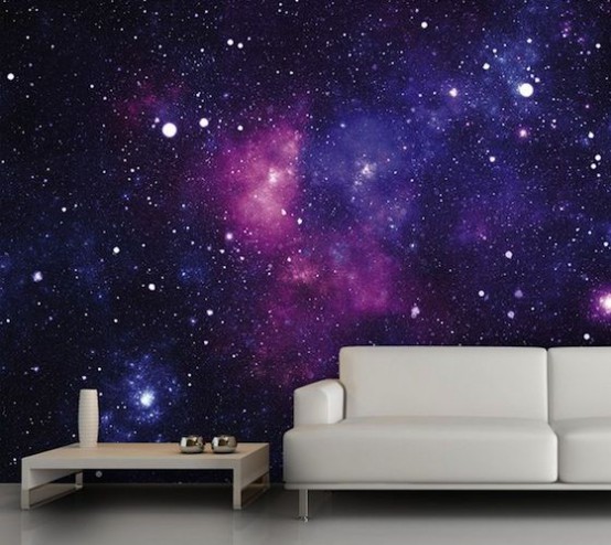 a gorgeous bold galaxy wall mural will make your space outstanding, and galaxy and celestial decor is on top now