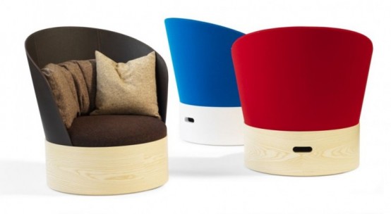 Stylish Chair Of Birch And Leather