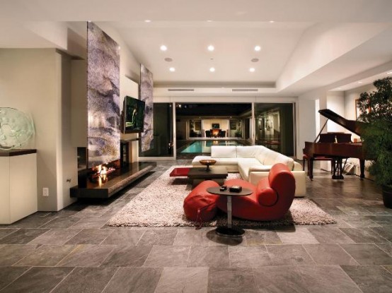 Beatiful Tropical House Above The Beach