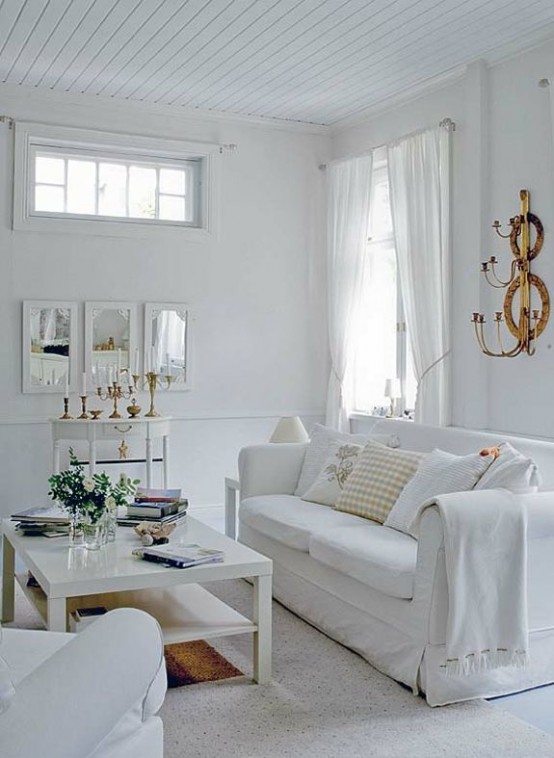 All Shades Of White: 30 Beautiful Living Room Designs - DigsDigs