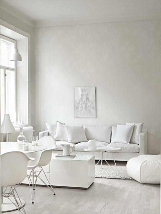 All Shades Of White: 30 Beautiful Living Room Designs - DigsDigs