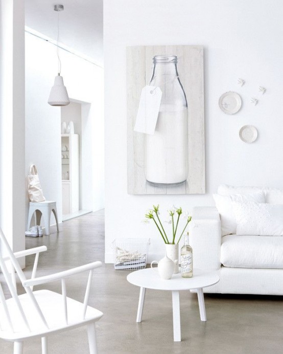 Beautiful White Family Rooms