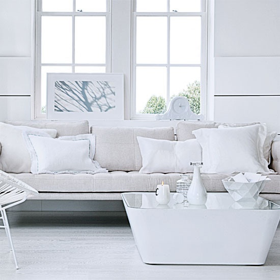 All Shades Of White 30 Beautiful Living Room  Designs  