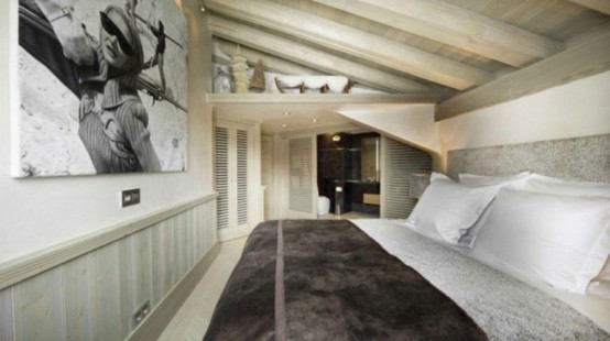 Beautiful Alps Chalet In White Pearl Shades