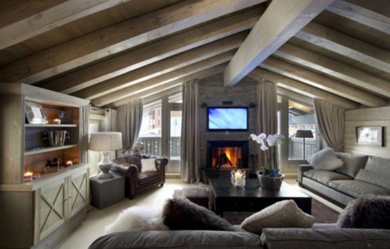 Beautiful Alps Chalet In White Pearl Shades