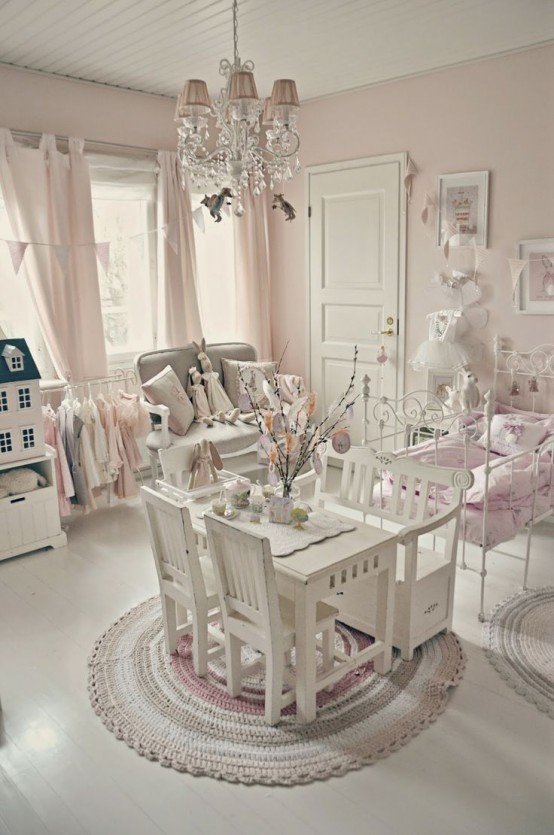 40 Beautiful And Cute Shabby Chic Kids Room Designs DigsDigs