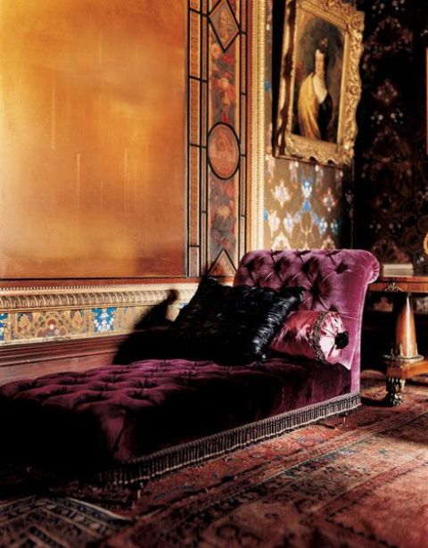 a luxurious burgundy velvet lounger is a refined accent to your living room this fall