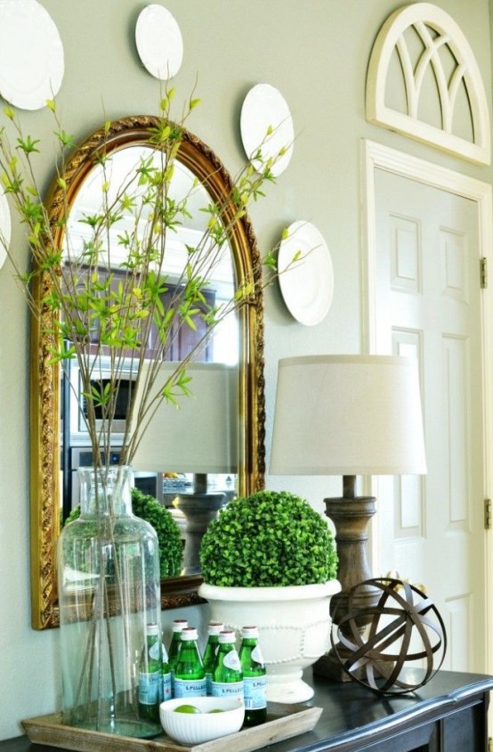 Bring Spring In 27 Beautiful Greenery Touches For Your Home Digsdigs - Greenery Home Decor