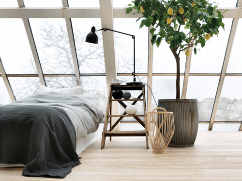 Bedroom With A Glass Wall