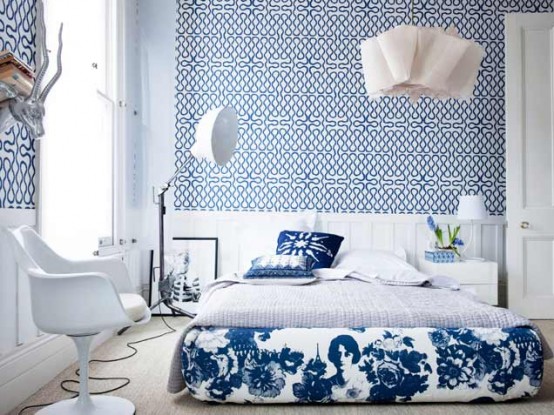 Bedroom With Bold Geometric Design Bedroom With Bold Geometric Design