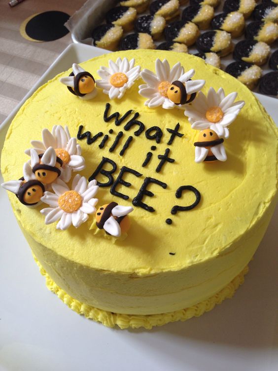 bee cake for a gender neutral baby shower