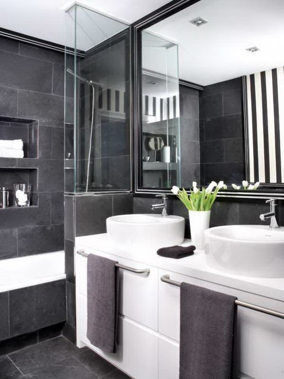 Bathroom Design Black And White