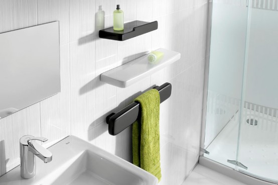 Black And White Ceramic Bathroom Accessories